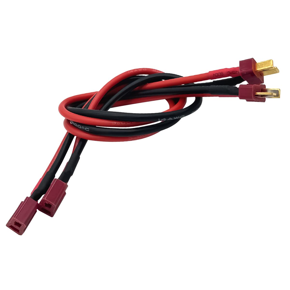 3PCS T Plug Extension Cable T Plug Male Connector to T Plug Female Connector Wire Adapter for RC Battery DIY Spare Part Remote C