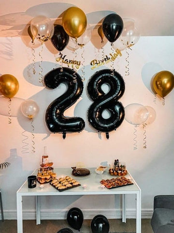 18 Balloon Number, Black Number 18Th Birthday Balloons 40 Inch, 18 Years Old Black Birthday Decorations For Boys Girls, 18Th Ann