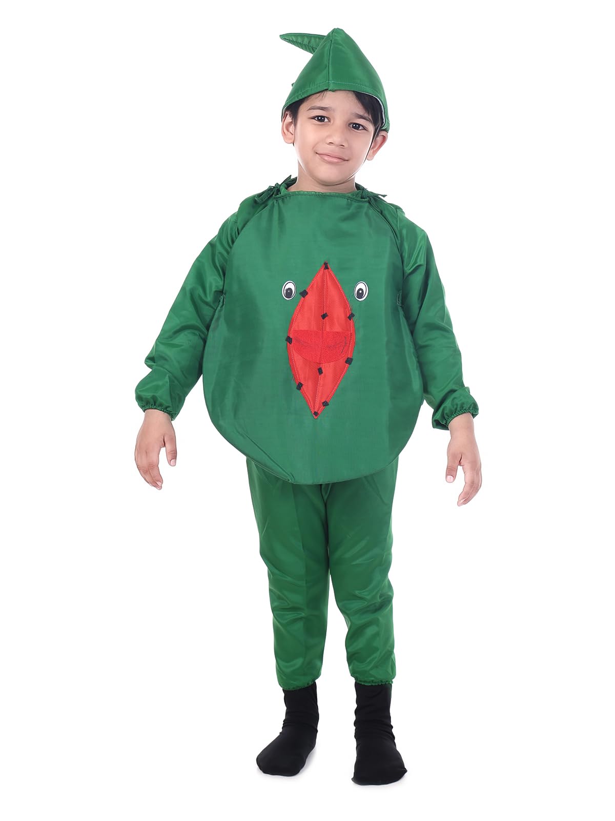 The Dance Bible Watermelon Fancy Dress With Jumpsuit For Kids 2-4 Years | Boys & Girls Fruit Cutout Costume For School Function