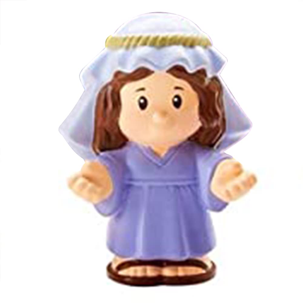 F-Price Replacement Figure For Fisher-Price Little People Nativity Set - Dpx53 ~ Replacement Figure Of Mary Dressed In Blue, Blu