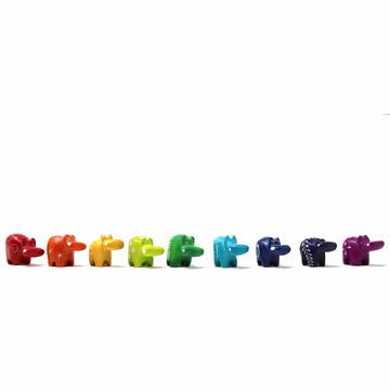 Global Crafts Soapstone Tiny Hippo Figurines, Handmade In Kenya, Assorted Pack Of 5 Colors (Ksasmhippo-5Pk)