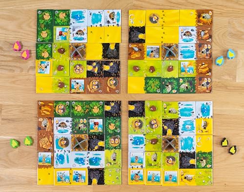 Kingdomino Origins | Neanderthal Cave People Pre-Historic Resource Gathering Strategy Board Game | 2-4 Players | Ages 8 And Up | Kids Teens Adults Family Game Nights | By Blue Orange Games