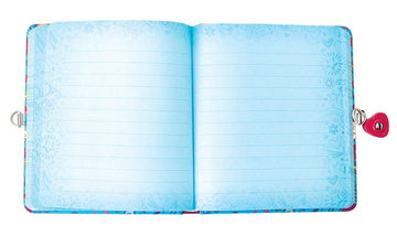 Playhouse Puppy Doodles Shiny Foil Cover Lock & Key Lined Page Diary For Girls