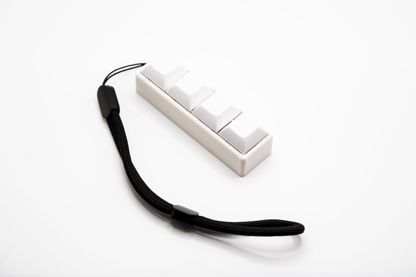 Four-Button Clicky Mechanical Switch Fidget Toy | Stim Toy, Stress Relief, Adhd (White Base, White Keycaps)