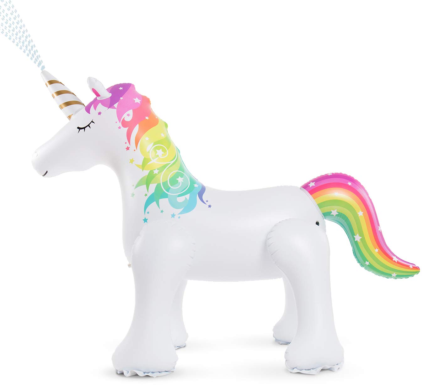 Jasonwell Unicorn Sprinkler Inflatable Unicorn Water Toys Outdoor Inflatable Ginormous Unicorn Yard Sprinkler For Kids (L)