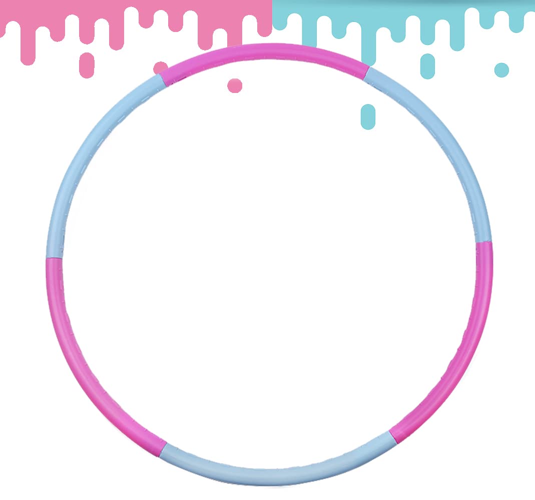 Beakabao Exercise Hoops Set For Kids(6 Parts), Weight And Size Adjustable Detachable Fitness Toys, Suitable For Gymnastics, Dance, Party, Games And Pet Training, 29 Inches