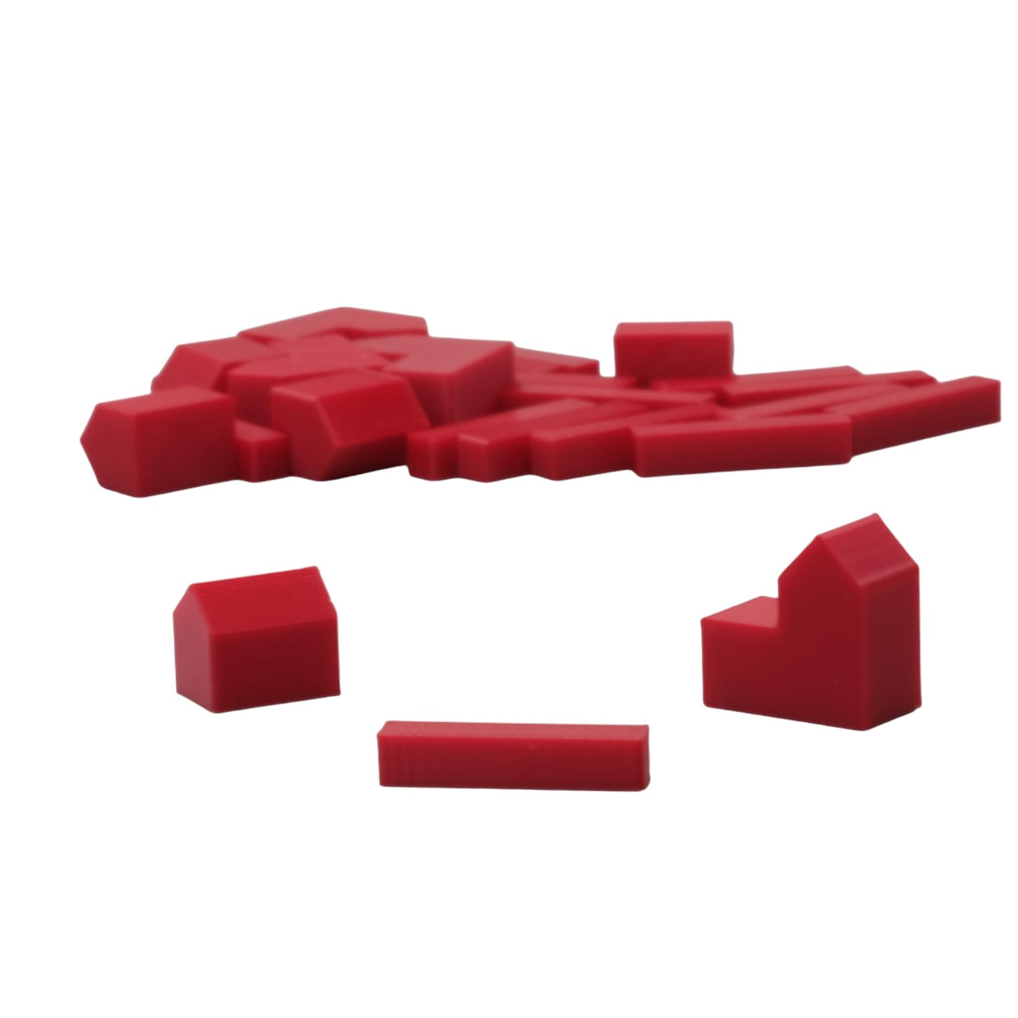 Bkprint3D Replacement Pieces For Catan Board Game | Settlers Pieces | 82 Colors | Base Set | (14_Fire_Red)