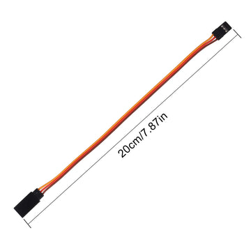 ACEIRMC 10pcs 3-Pin Servo Extension Cable Cord Female to Male Lead Wire Connector JR for RC Car Airplanes Remote Control (20cm)