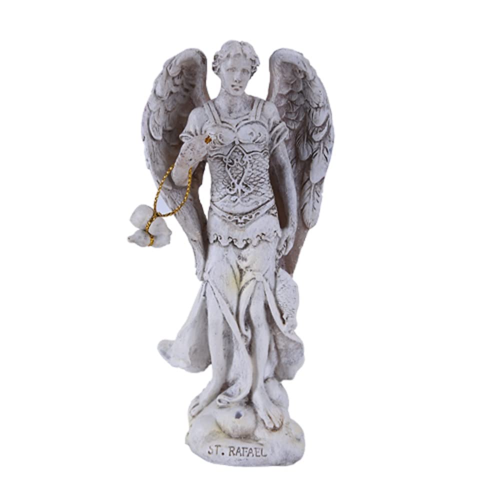 Pacific Giftware 4.75'' Tall White Saint Raphael Healer And Guide For The Special Pilgrim Archangel Collectible Figurine