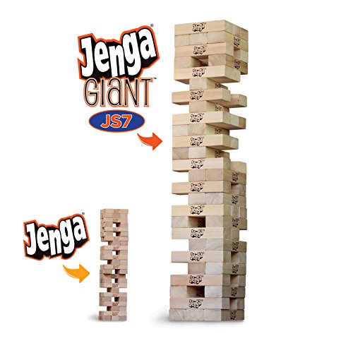 Jenga Giant - Hardwood Blocks - Stacks To Over 5 Feet - Officially Licensed - Js7