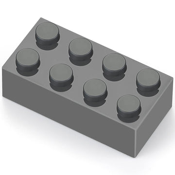 Feleph Dark Bluish Gray 2X4 Bricks 320 Pieces Grey Classic Building Blocks Creative Play Set Toy Accessories Compatible With Major Brick Brands (Gray Deep)