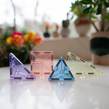 Magna-Tiles Color Shop Pastel 20-Piece Magnetic Construction Set, The Original Magnetic Building Brand