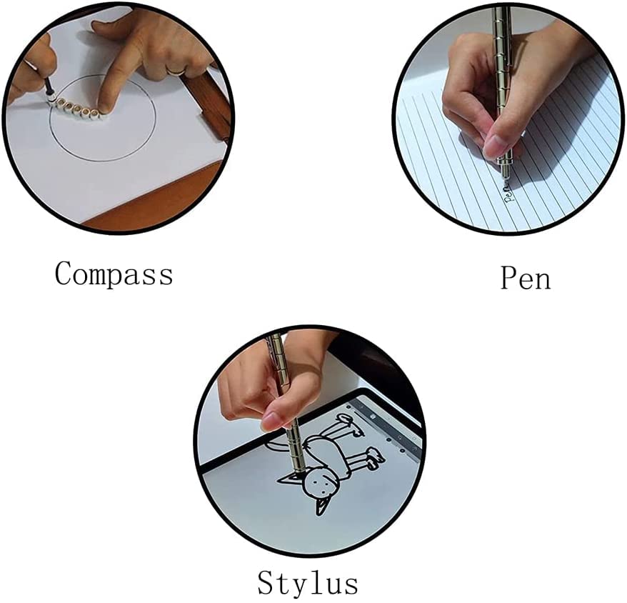 Vywmna Fidget Pen For Adults Kids,Toy Pen Decompression Magnetic Metal Pen, Desk Toys Multifunctional Deformable Magnet Writing Pen(Black)
