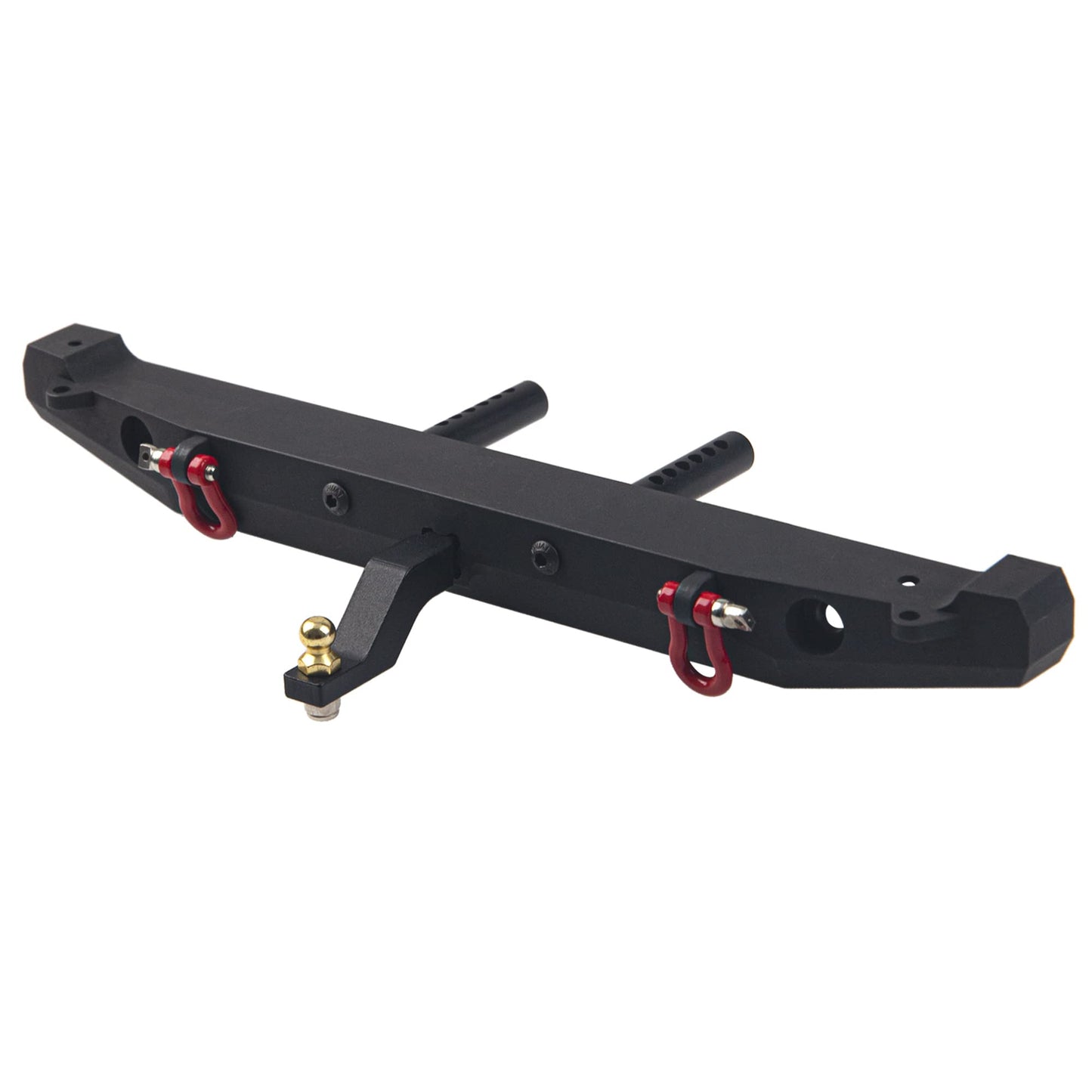 Vgoohobby RC Rear Bumper with Lights Shackles Trailer Hitch Compatible with Traxxas TRX-4 Axial SCX10 90046 90047 SCX10 II 1/10