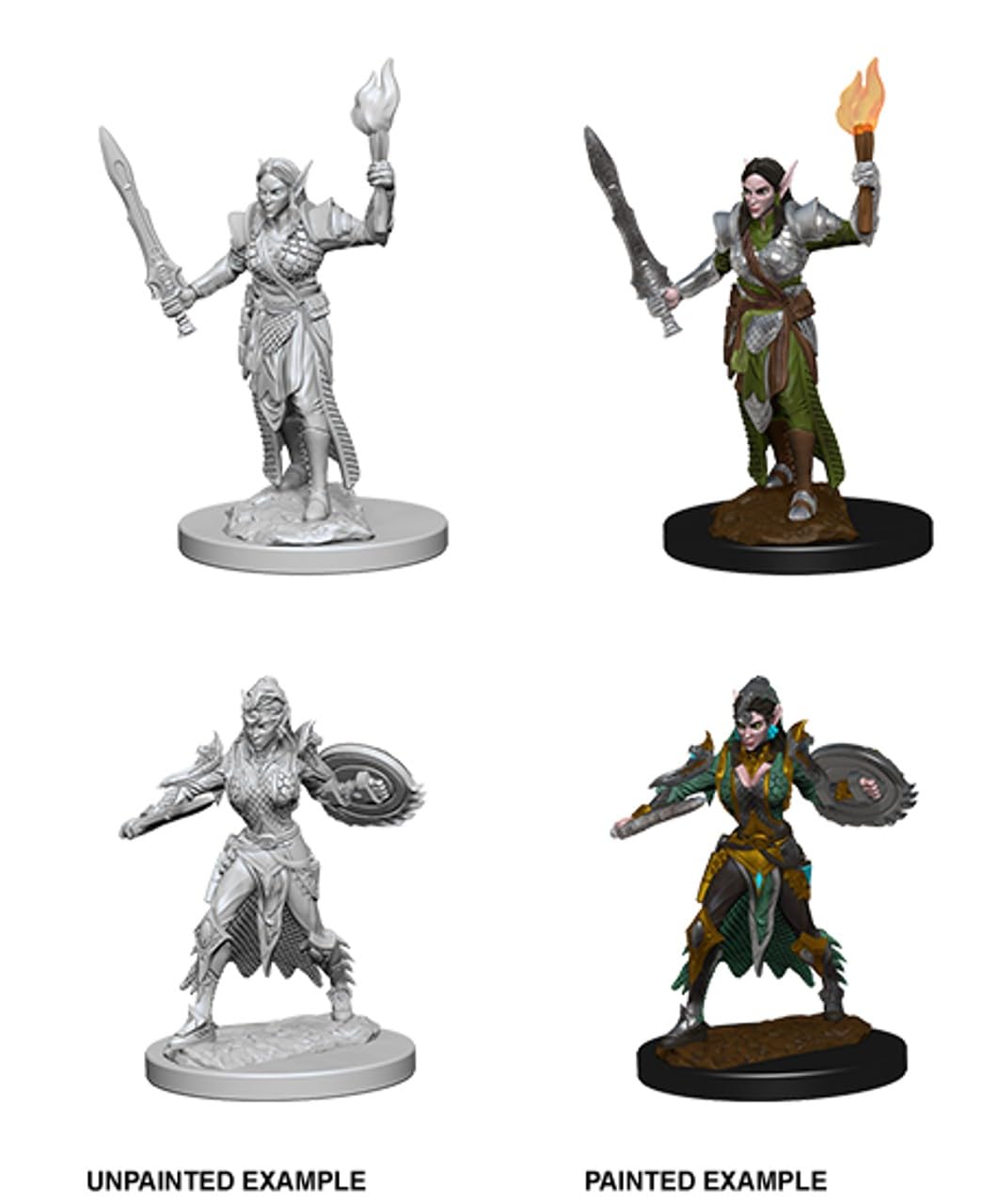 Neca Deep Cuts Unpainted Miniatures: Elf Female Fighter