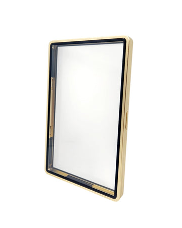 Metal Psa Slab Bumper Case Uv Resistant- Safeguard Stackable Magnetic Aluminum Metal Case For Graded Cards (Metallic Gold)