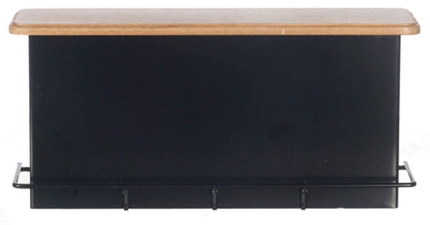 Dollhouse Miniature 1:12 Scale 1950's Black and OAK Counter #T4240