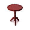 Miniature Dollhouse End Table 1:12 Scale Wooden Furniture Round Side Tea Table Model For Dollhouse Living Room Scene Decoration Gift (Brown)