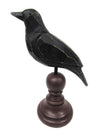 Primitives by Kathy Weathered Rustic Crow Figurine, Wood, 6"x8"x3", Burgundy/Black, Model 9716