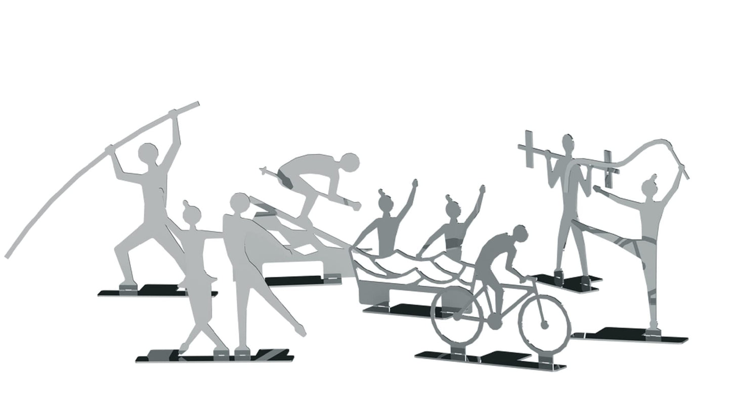 Metal Miniature Figures 99 Sports, Metal Diy Kit, Figurines Sports 99 Kind Of Sports, Metal Action Figures Set For Sports Lovers
