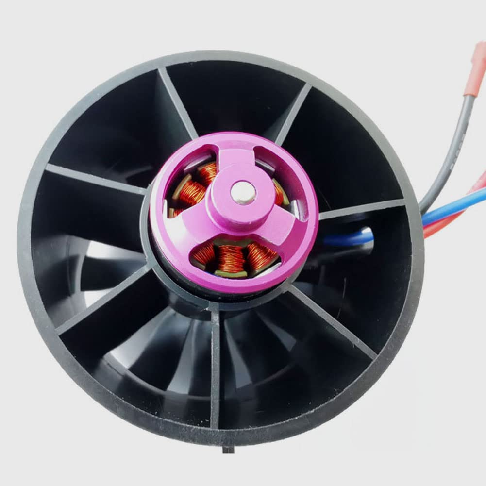 DD 70mm EDF 12 Blades Ducted Fan with 3400KV RC Brushless Motor Balance Tested for EDF 4S RC Jet Airplane