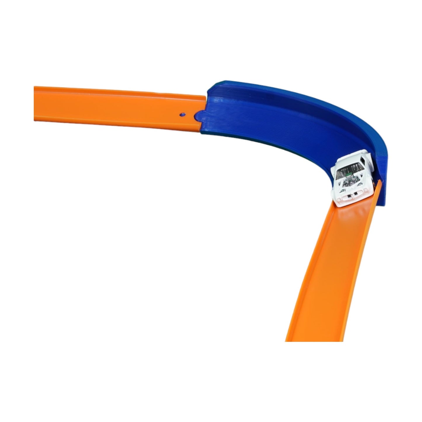 Hot Wheels Compatible 90 Degree Banked Turn (Blue)