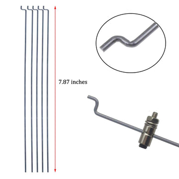 20Pcs Adjustable Pushrod Connector Linkage Stopper Dia 1.3Mm And 1.2 X 200Mm/7.8Inch Steel Z Push Rods Diy Parts For Rc Airplane