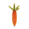 Jellycat Carrot Stuffed Toy - Plush Vegetable, 6.5 inches, Orange, Soft Polyester, Model Jel-Viv-Carrot