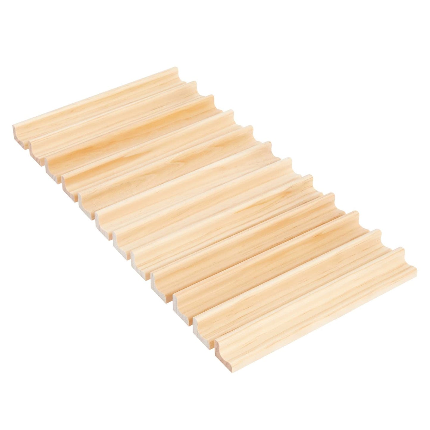 Bright Creations 12 Pack Wooden Letter Racks For Scrabble Tiles Pieces, Replacement Game Tray Holders For Crafts (7.5 X 0.75 X 0.85 In)