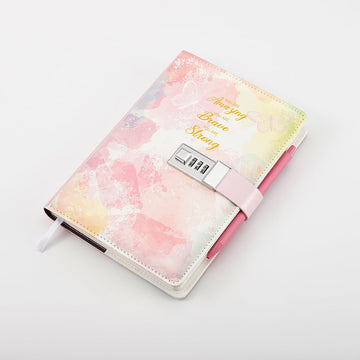 Nollh Diary With Lock For Girls And Women - 5.7 X 8.5 Inch Journal With Lock With Pen And Stickers, Birthday Gifts For 8-12 14 1