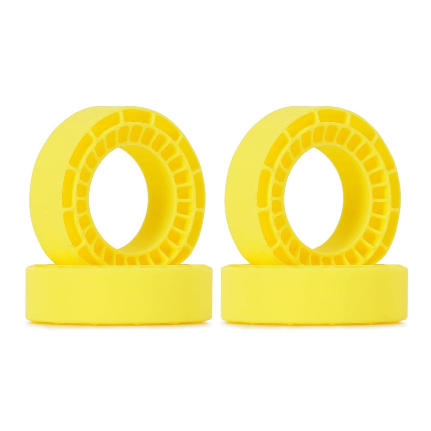 INJORA 4pcs Silicone Rubber Inserts for 64 * 24mm 1.3 Tires(1365)(Yellow)