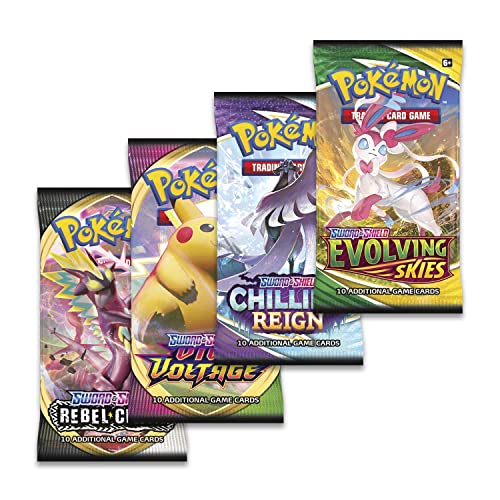 Pokemon TCG Dragonite V Box or Hoopa V Box - 8 Multi Color Cards - Model 290-80903-DOM - Collectible Trading Card Game Set