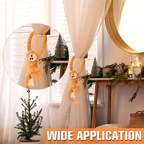 Chivao 8 Packs Stuffed Monkey Hanging Stuffed Animal Plush Monkey Toy with Hook and Loop Fasteners Hands 20 Inch Large Plush Ani