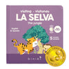 Binibi Bilingual Sound Book for Babies & Toddlers - La Selva, Medium Cardboard, Jungle Animal Sounds, Supports Spanish Learning