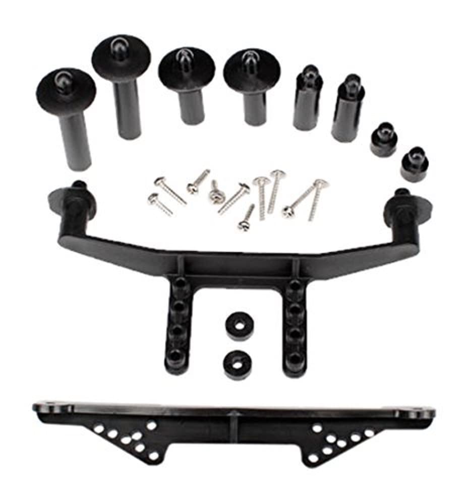 Traxxas 1914R Front & Rear Body Mounts with Body Posts, Extensions & Hardware,Black