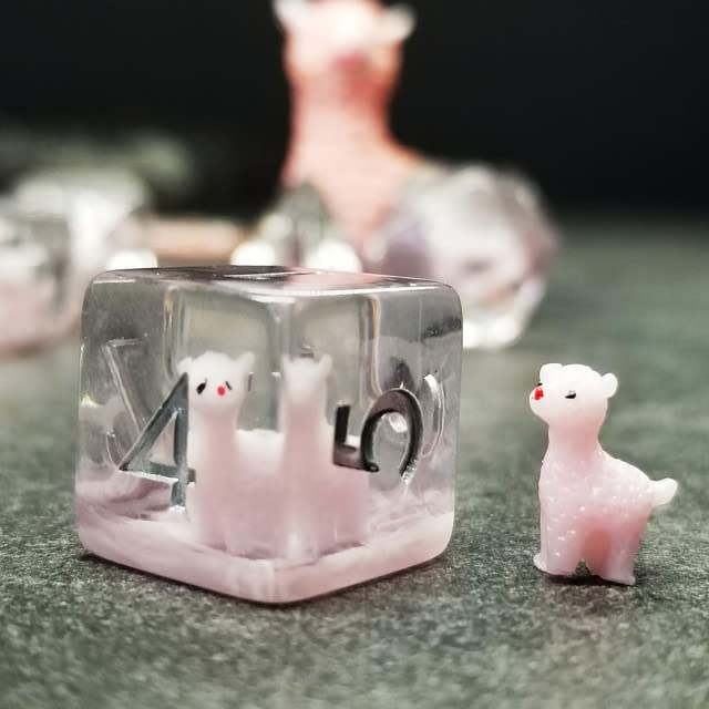 Sage's Portal Animal Familiars Resin DND Dice Set Polyhedral Dice Set for Dungeons and Dragons RPG Pathfinder Tabletop TTRPG (Ba