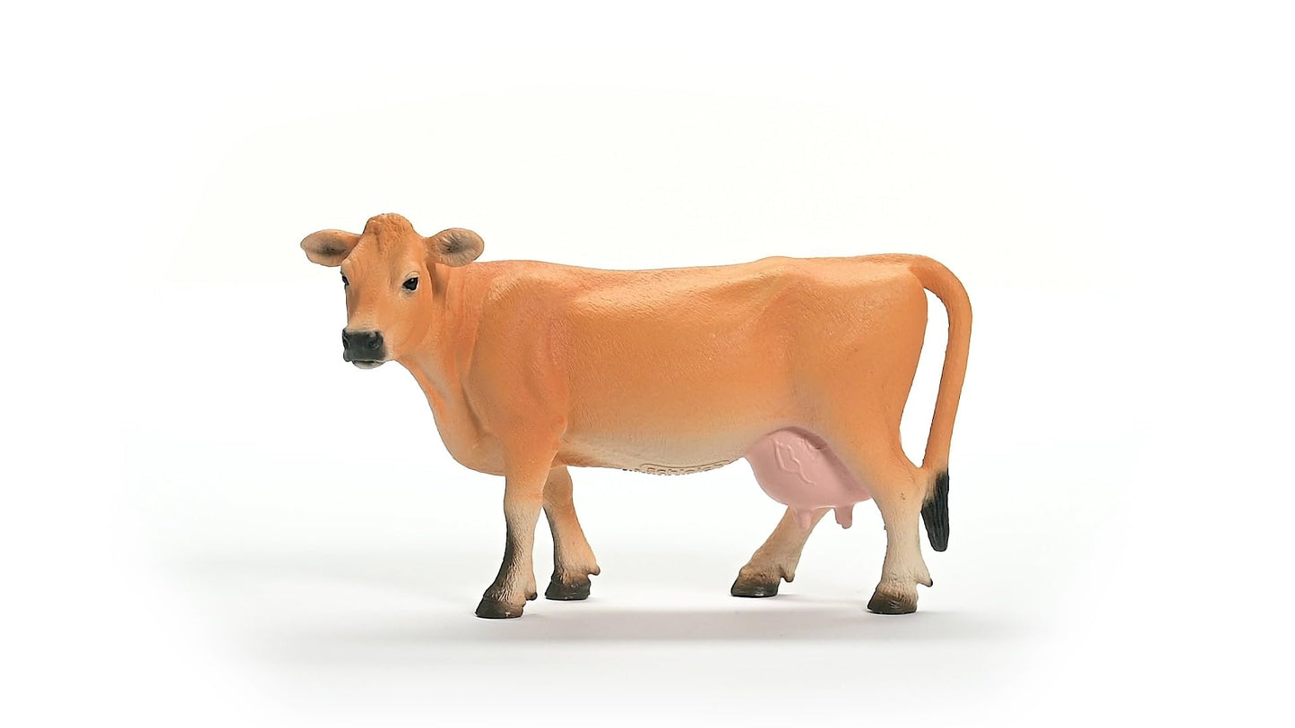 Schleich Farm World New 2024 Farm Animal Jersey Cow Toy Figurine