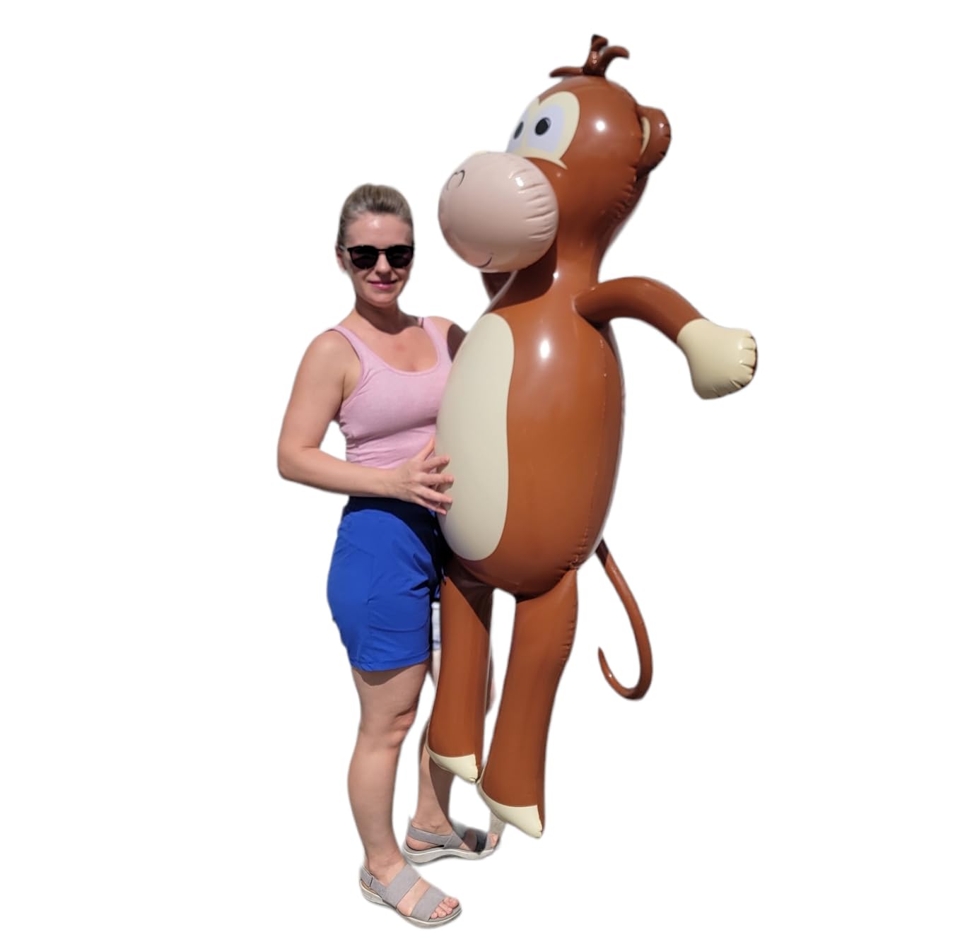 Huge 65' (Over 5 Feet) Tall Inflatable Monkey (Vinyl) Fun Jungle Animal Safari Africa Tropical Birthday Party Decoration! (1 Pack)