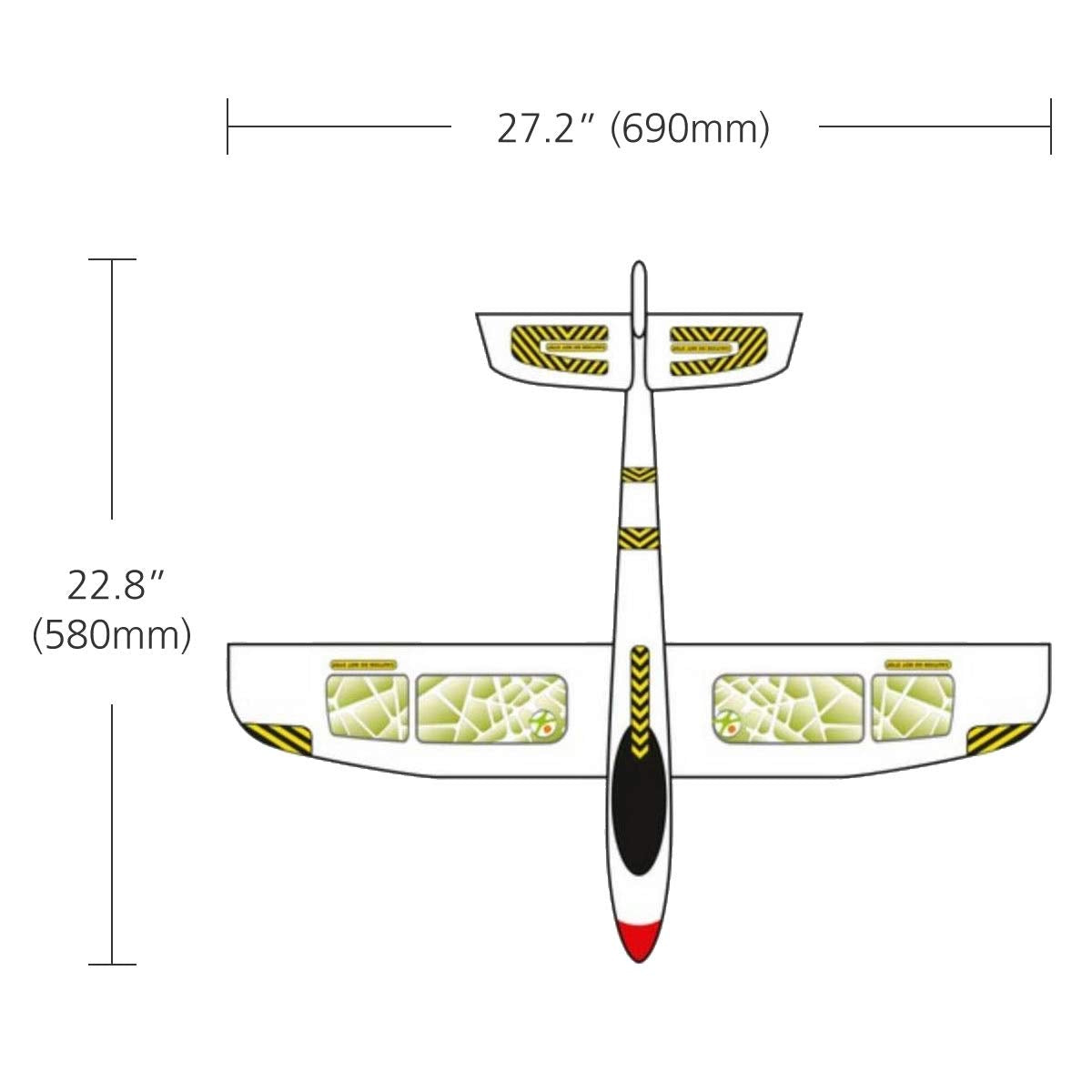 Haba Terra Kids Maxi Hand Glider With Boomerang Setting - Easy To Assemble 22' Sturdy Styrofoam Airplane With Decals