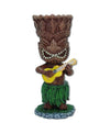 KC Hawaii Hawaiian Miniature Dashboard Doll Tiki with Ukulele, 4 inches, Brown, Polyresin, Model 6079074