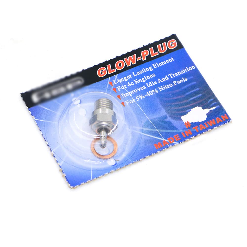 WLYEJEA 5PCS RC Spark Glow Plug #3#4 N3 N4 Spark Nitro Engine Parts 70117 Replace OS for 1/10 1/8 RC Buggy Monster Truck Traxxas