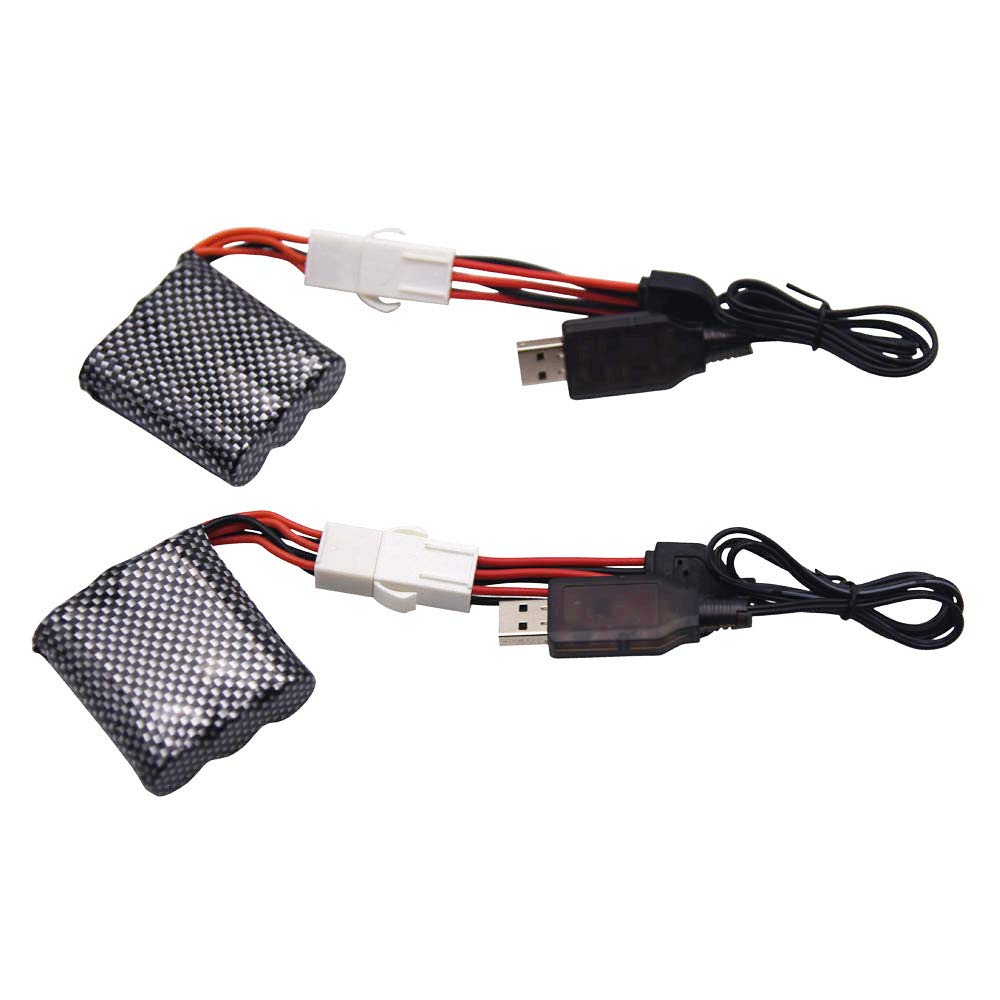 Blomiky 2 Pack EL-6P 9.6V 800mAh Li-ion Battery 15-DJ02 15-DJ03 Fit for 9120 S913 S916 S911 S912 9123 9112 1/12 Race Car EL-6P 9