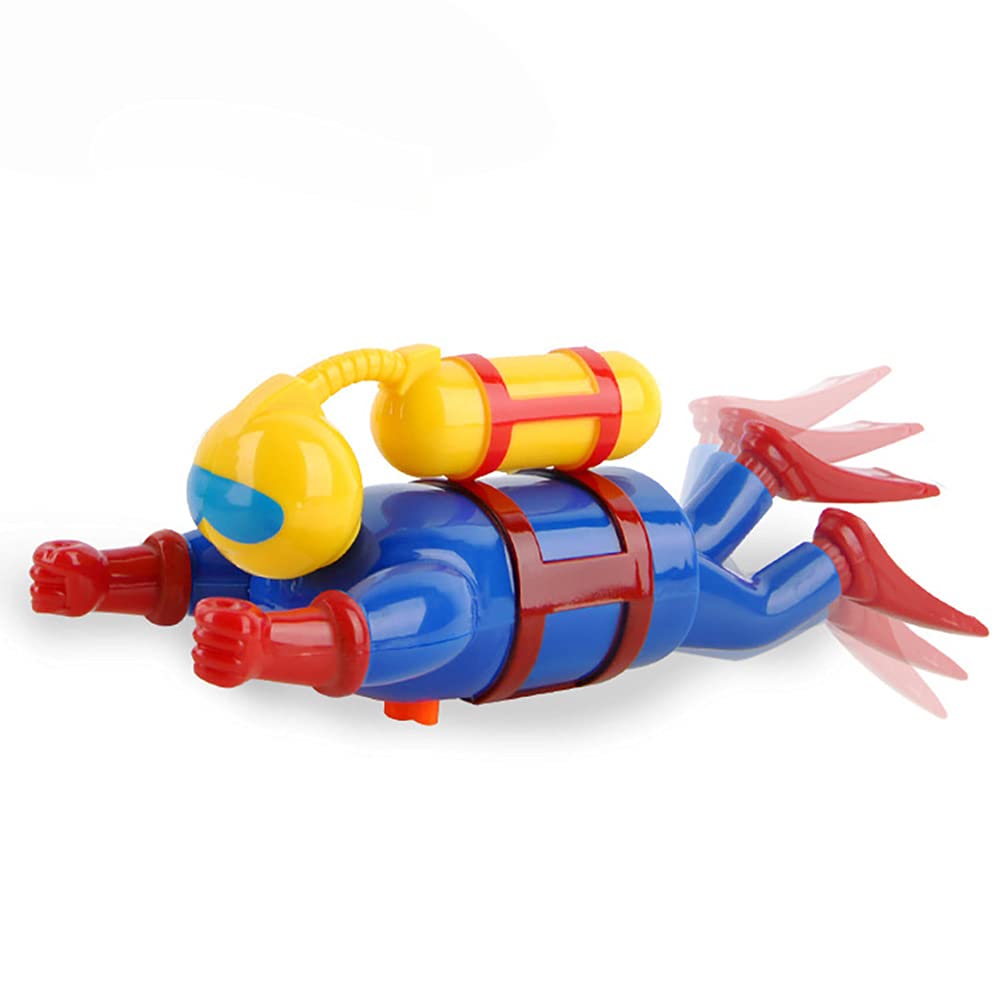 Miracland Wind-Up Diver Bath Toy, Funny Scuba Diver Bathtub Frogman Toy Swimming Toy Clockwork Diver Water Toy Diver Simming Poo