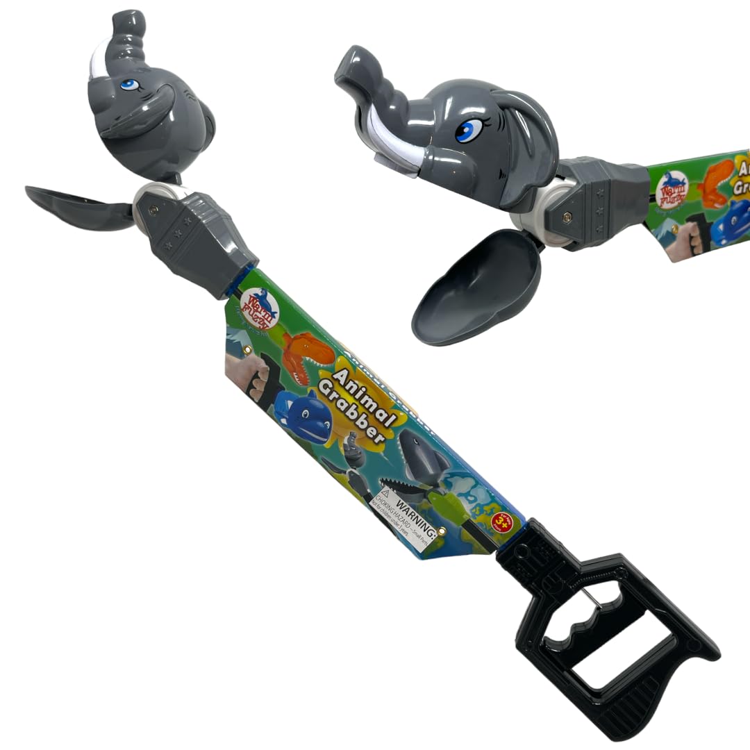 Warm Fuzzy Toys 21 Elephant Grabber Toy - Durable Plastic Hand Grabber For Kids - Perfect For Birthday Gifts, Goodie Bags, Pr
