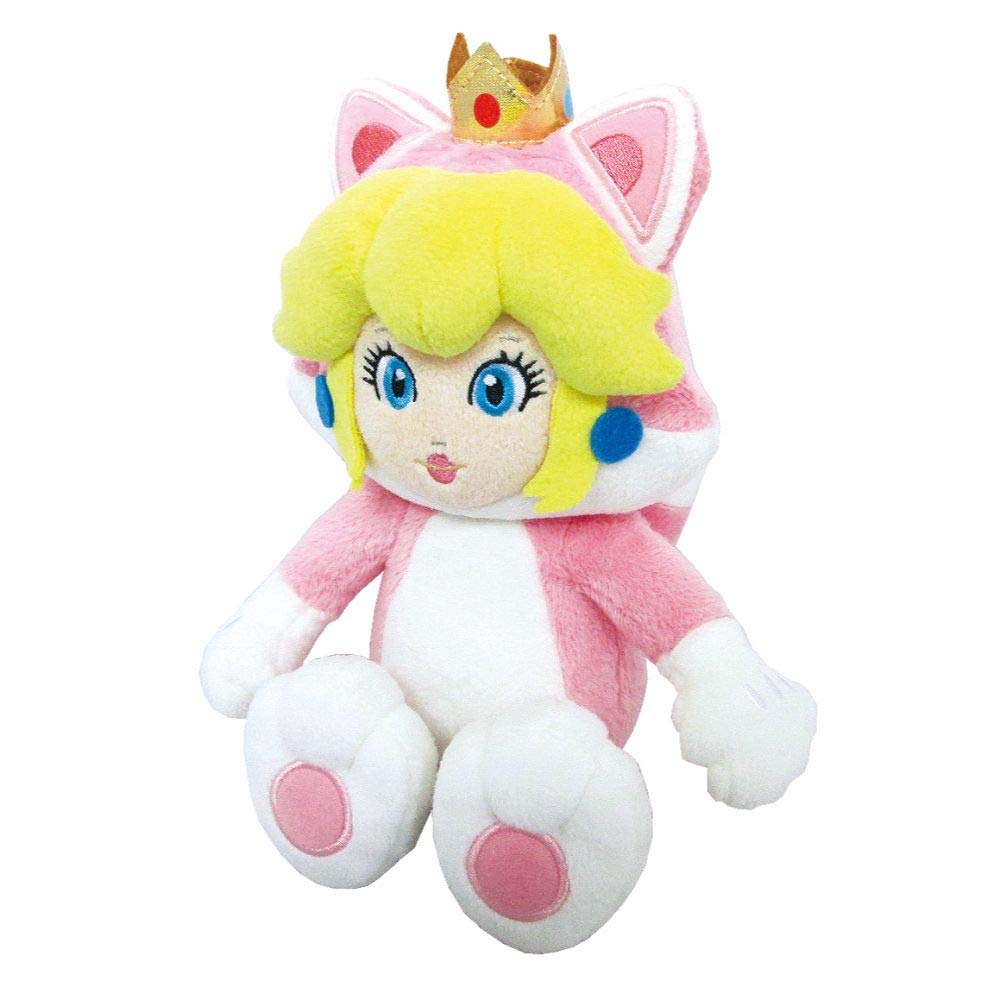 Sanei Super Mario 3D World Neko Cat Princess Peach 9' Plush Doll