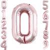 Goer Rose Gold Foil Balloons Number 0 For 10Th 20Th 30Th 40Th 50Th 60Th 70Th 80Th 90Th 100Th Birthday Party Supplies Anniversary Decorations(3 Pcs,42 Inch,32 Inc,16Inch)
