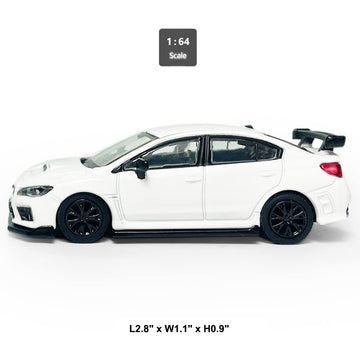 2016 Impreza Wrx Sti S207 Model Car 1/64 Scale Diecast Toy Cars Racing Sports Sedan Metal Alloy Friction Powered Children’S Die-Cast Vehicles, Collection For Men Toys For Boys Kids Gifts, White