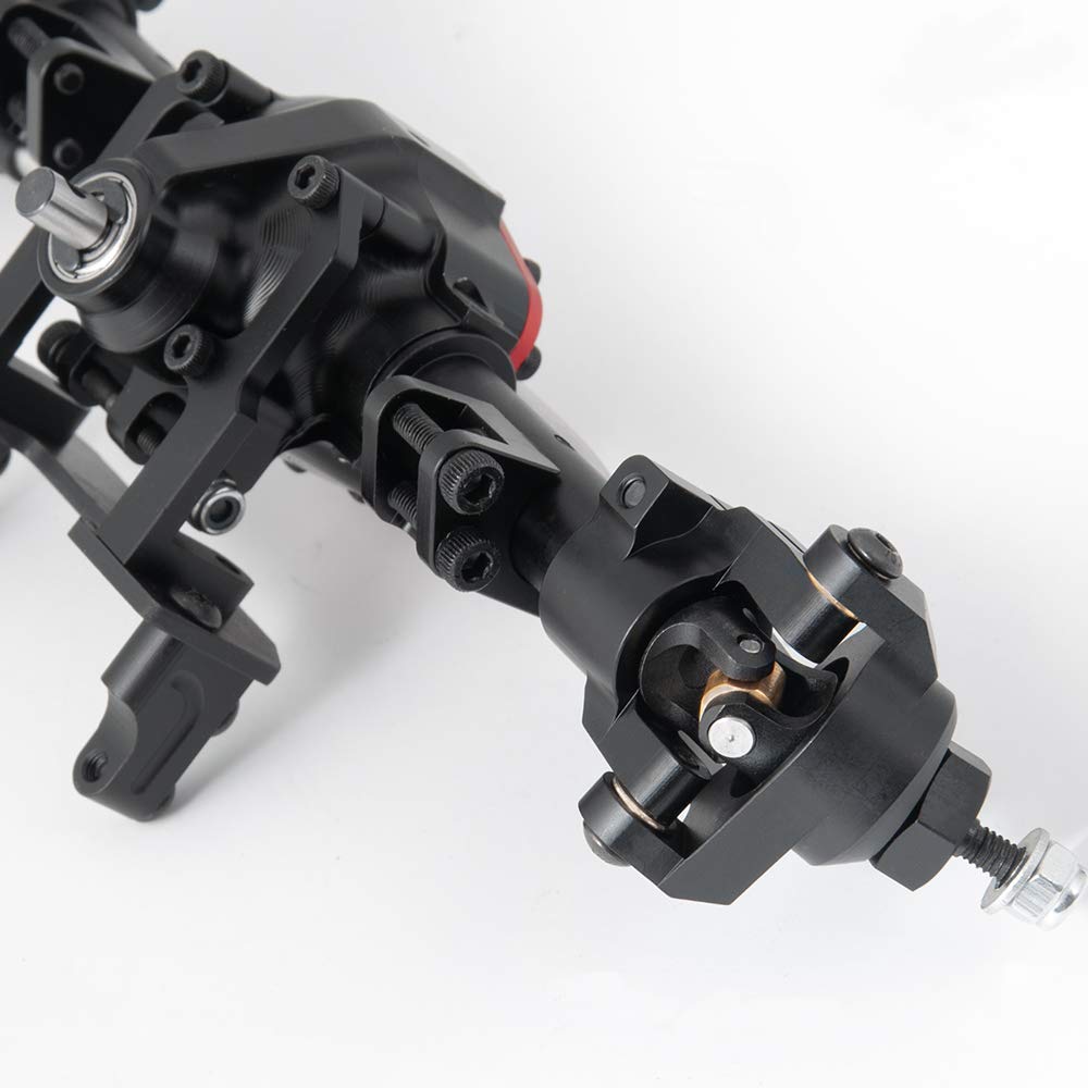 Benedict Harry Alloy Complete Front Axle and Rear Axle Upgrade Steel Gear for 1:10 Axial SCX10 II 90046/90047 SCX10 90027/90028