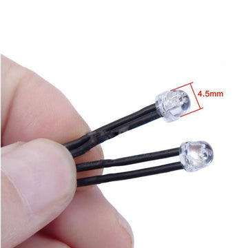 2Pcs 2 LEDs RC Car Light Headlights Taillight Kit Accessories for SCX10 D90 TRX4 SCX10 Truck Tank Crawler(2 Red +2 White)