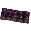 Yiotfandoll 10Pcs Polyhedral Dice - D6 Acrylic 16Mm 6 Sided Double Color Game Dice For Rpg, Mtg, Dnd, Table Games (Purple Black)